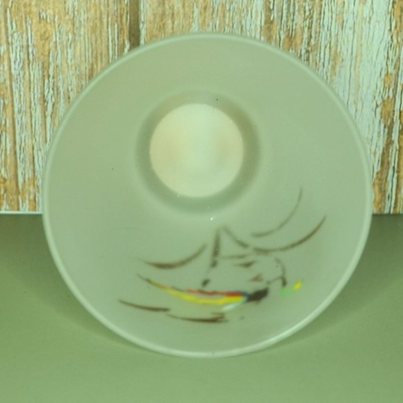 Set Of 5 Frosted Drink Glasses Stylized Bird Motif 3 Inch Tall Home And Camp MCM - Picture 11 of 11